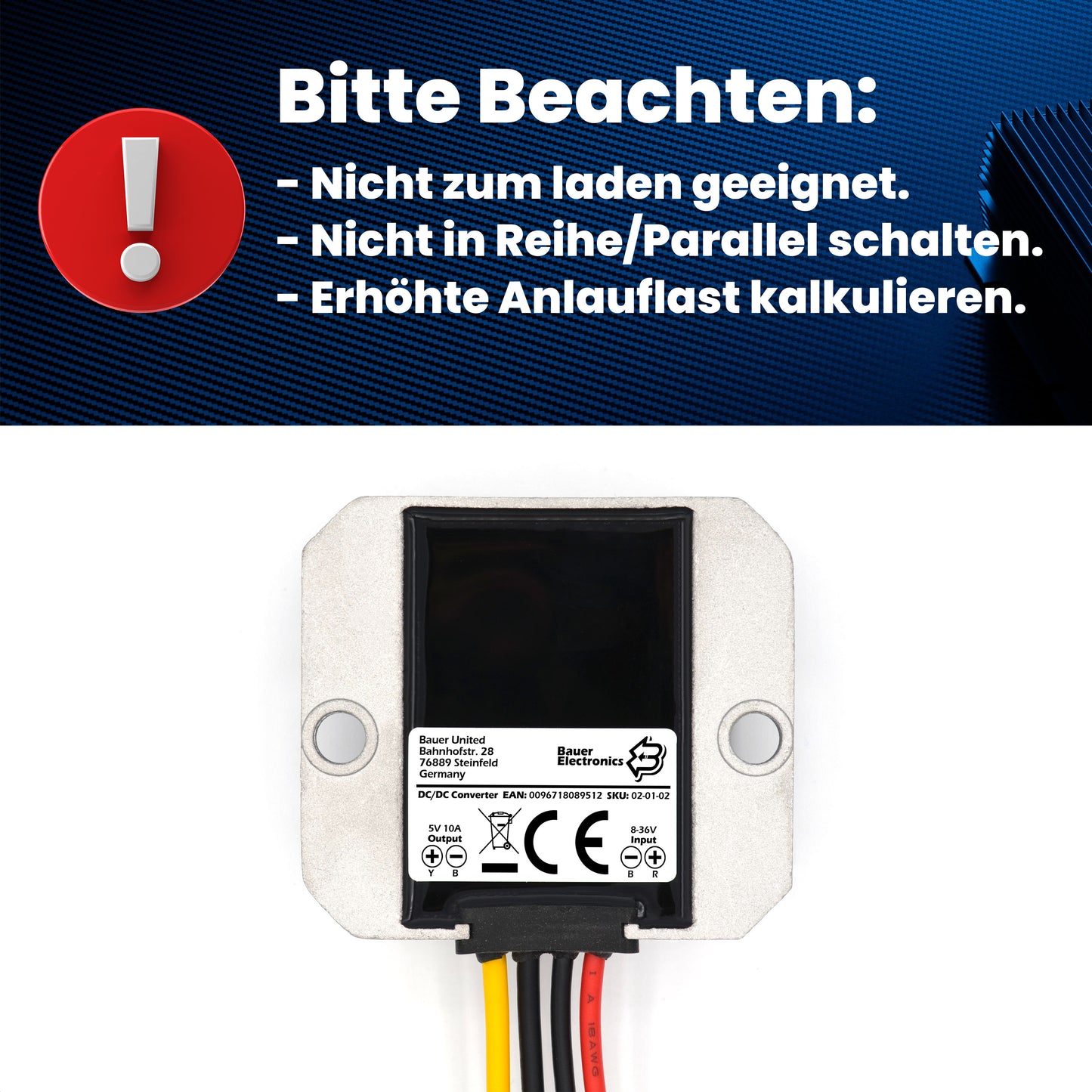DC DC 8V-36V zu 5V 10A