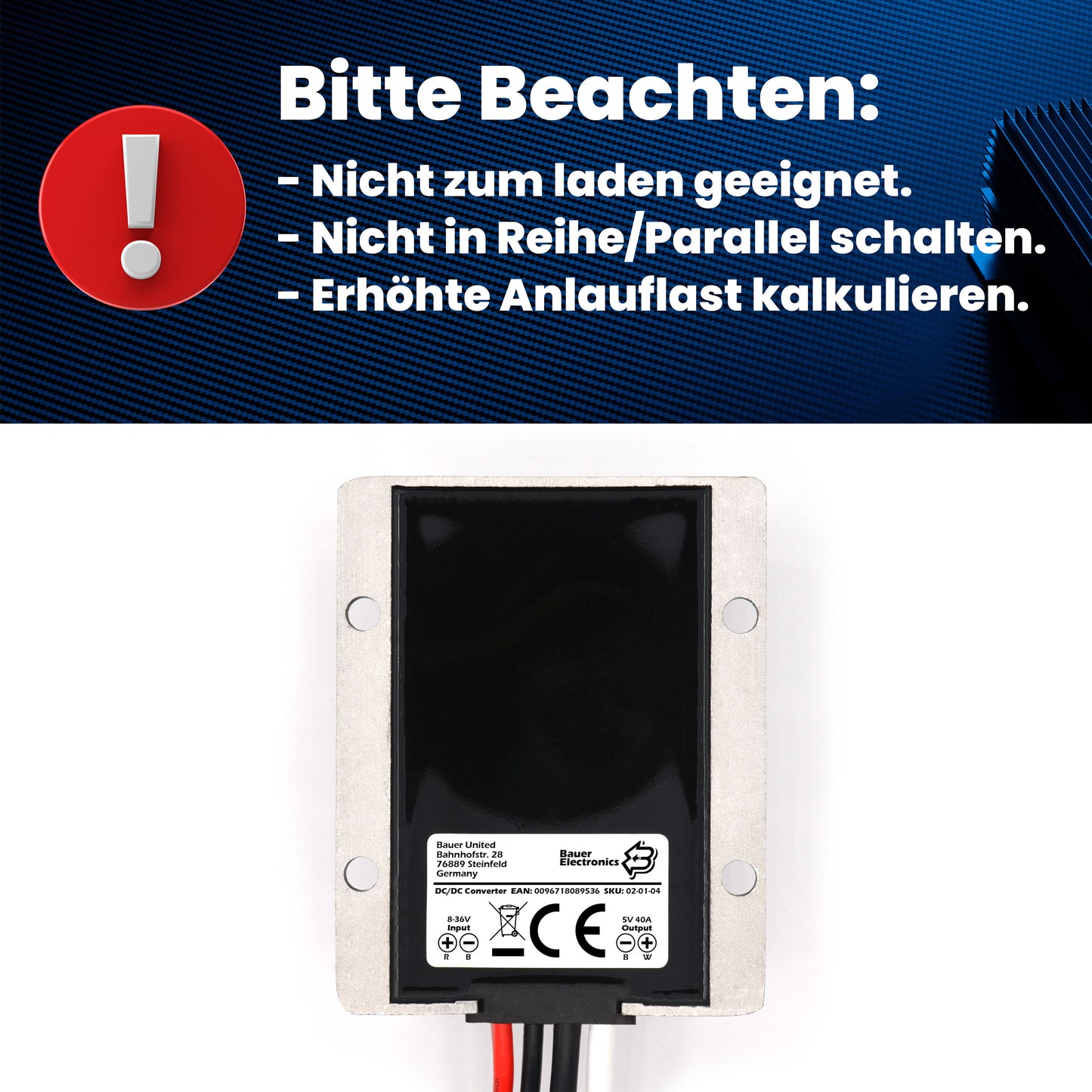 DC DC 8V-36V zu 5V 40A