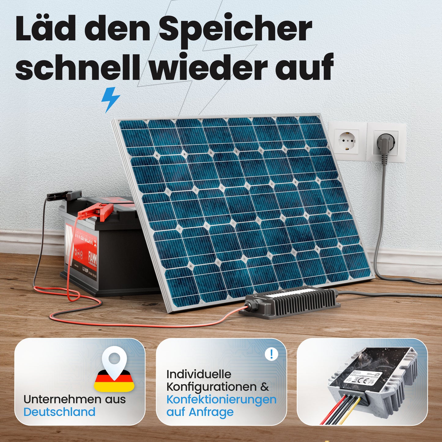 12V Batterie-Ladegerät LiFePO4 14,6V 20A 300W