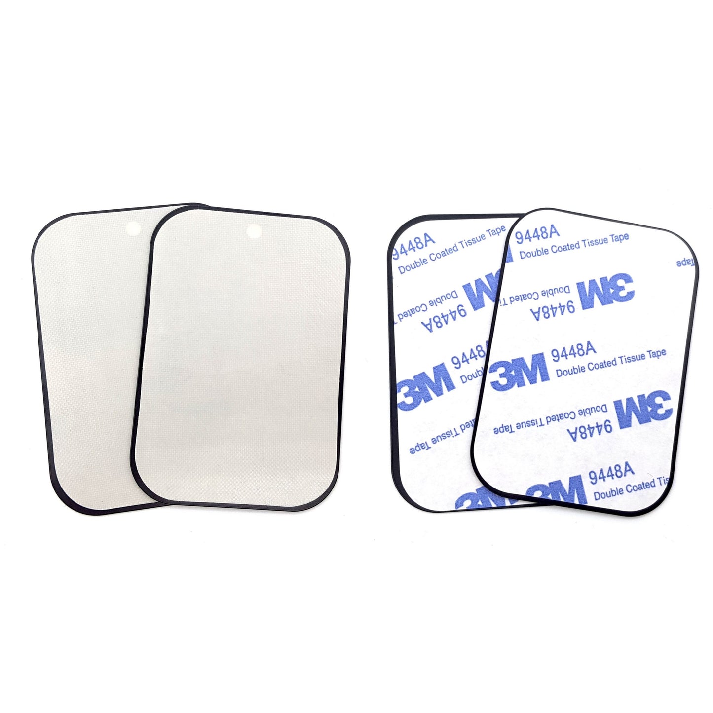 2x self-adhesive metal plates with anti-slip layer