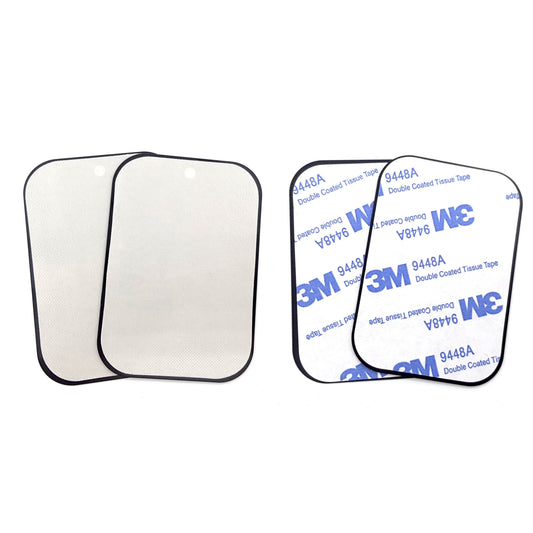2x self-adhesive metal plates with anti-slip layer