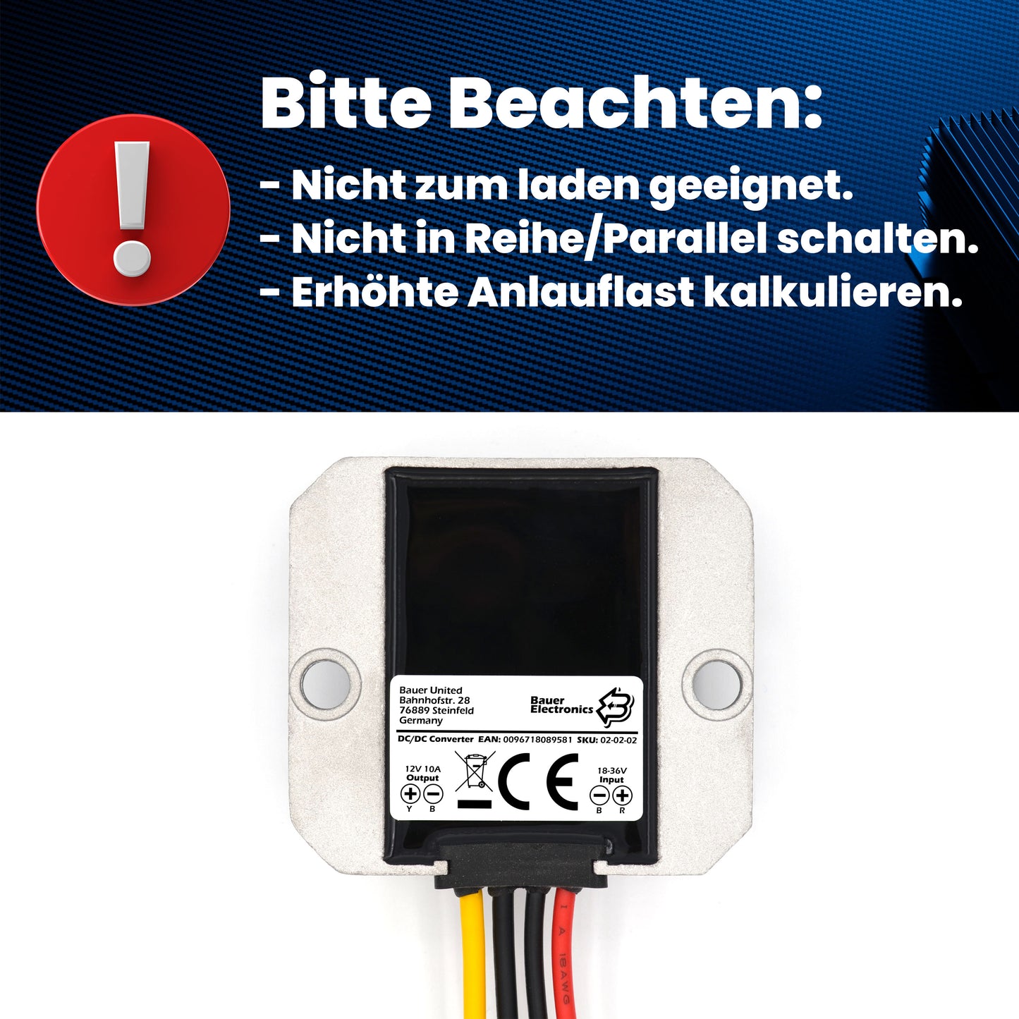 DC DC 18V-36V zu 12V 10A