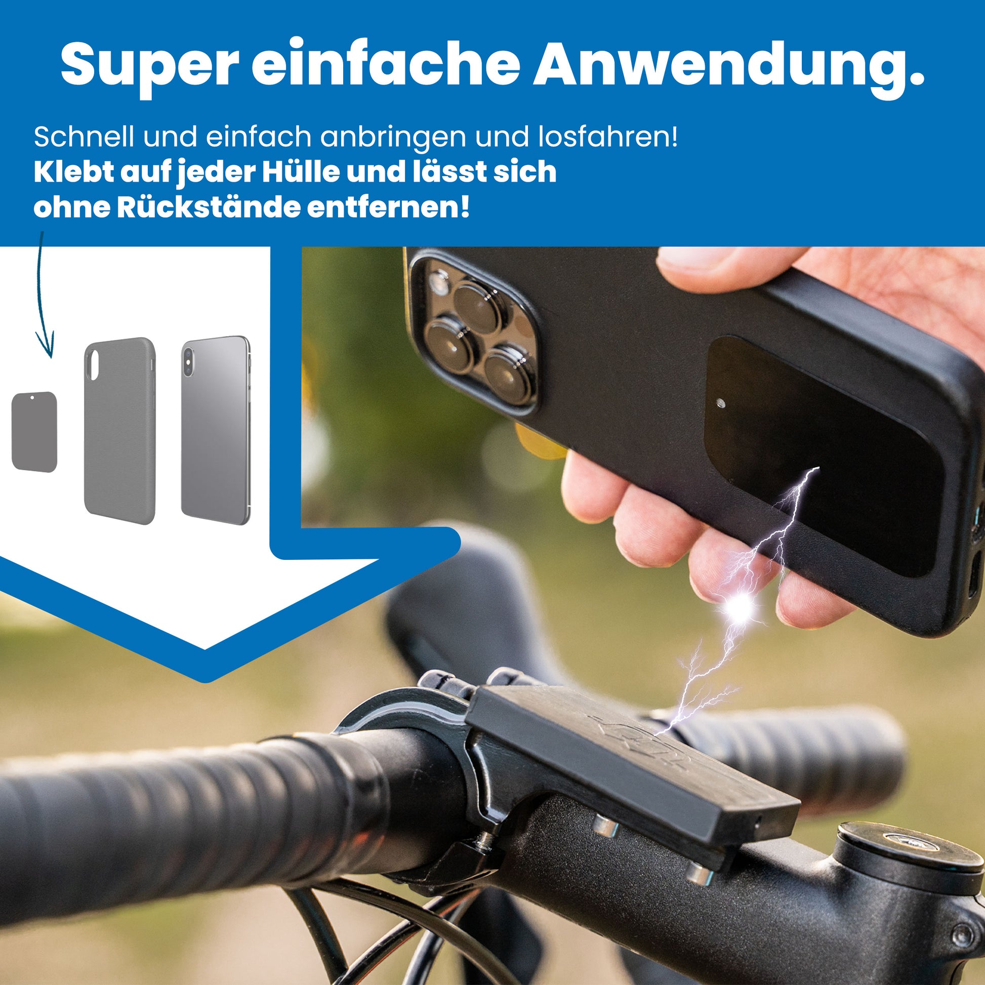 Handyhalterung Fahrrad Lenker Universal Halter Smartphone Handy Halterung