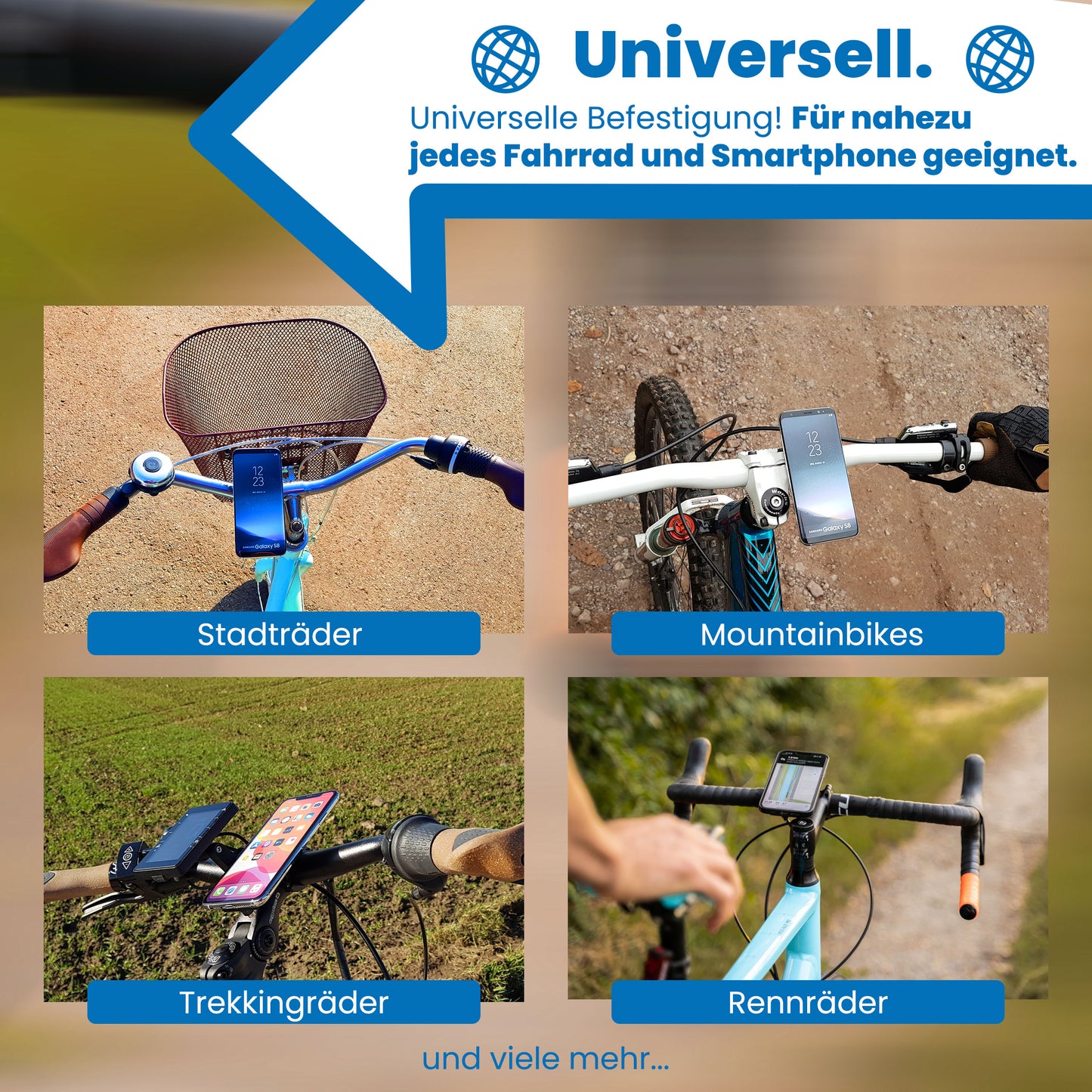 Universal 2.0 Bike Magnet Mobile Phone Holder Bicycle