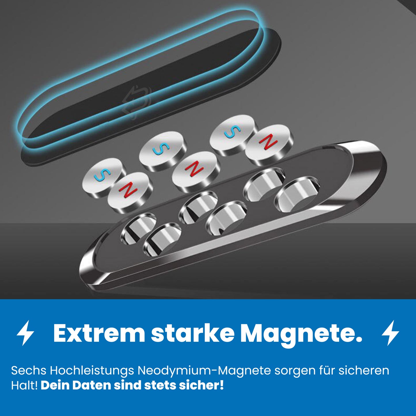 Slim Magnet Handyhalterung für Auto, Büro und Werkstatt (Doppelpack)