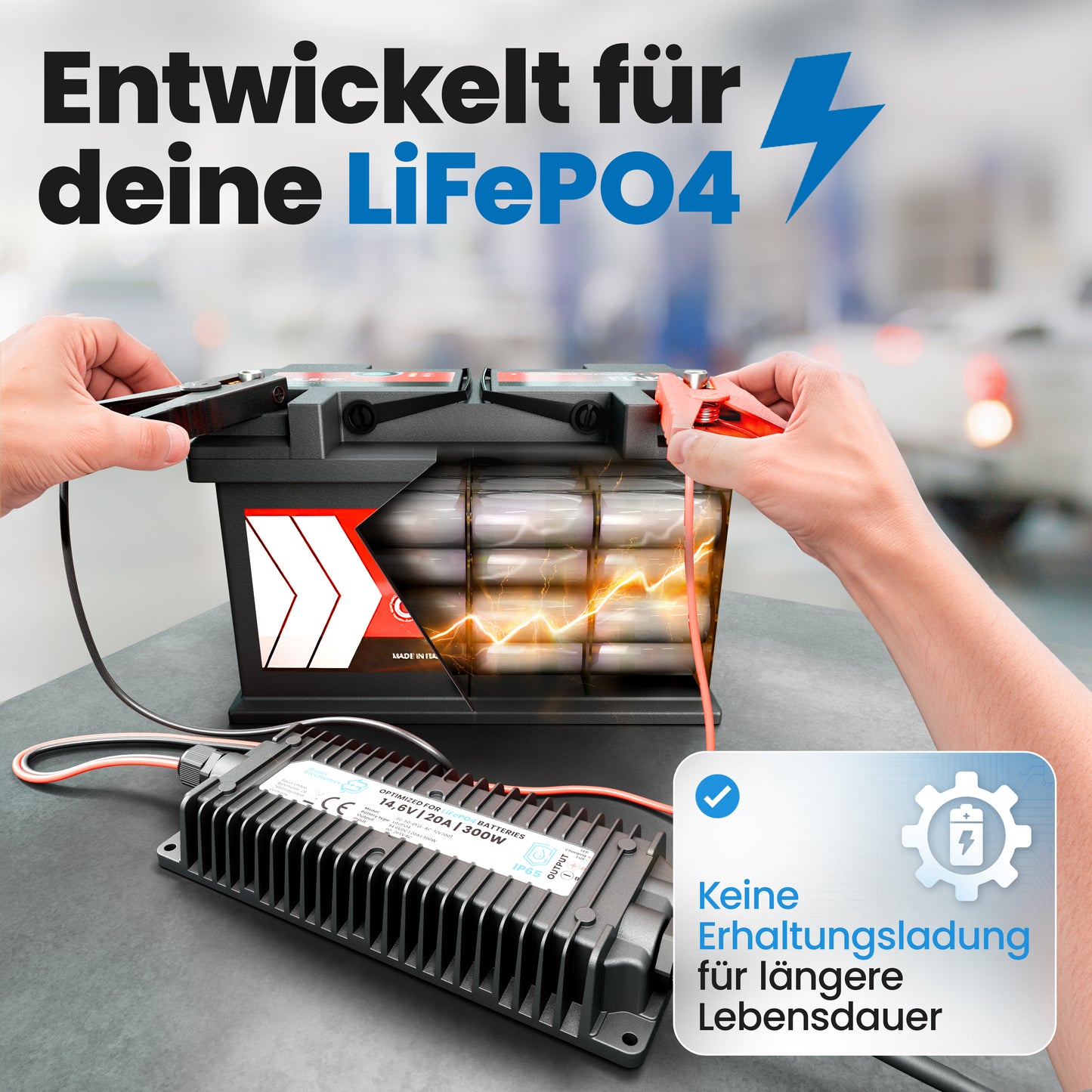 48V Batterie-Ladegerät LiFePO4 58,4V 5A 300W