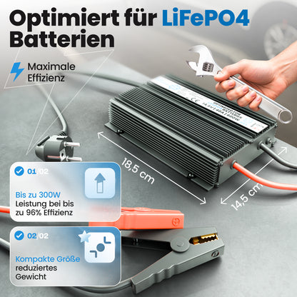 36V Batterie-Ladegerät LiFePO4 43,8V 13,6A 600W