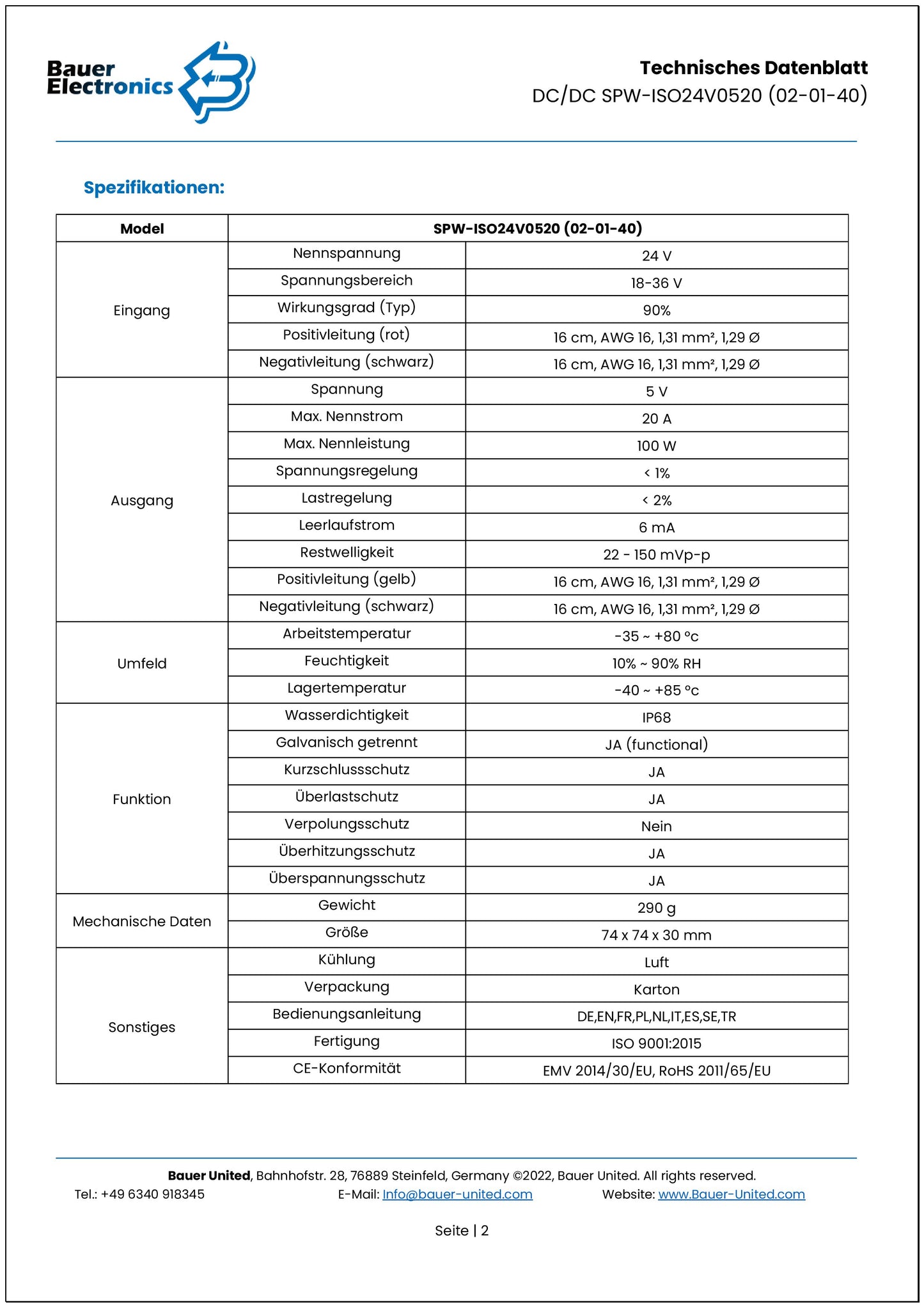 DC DC 18V-36V zu 5V 20A Isoliert