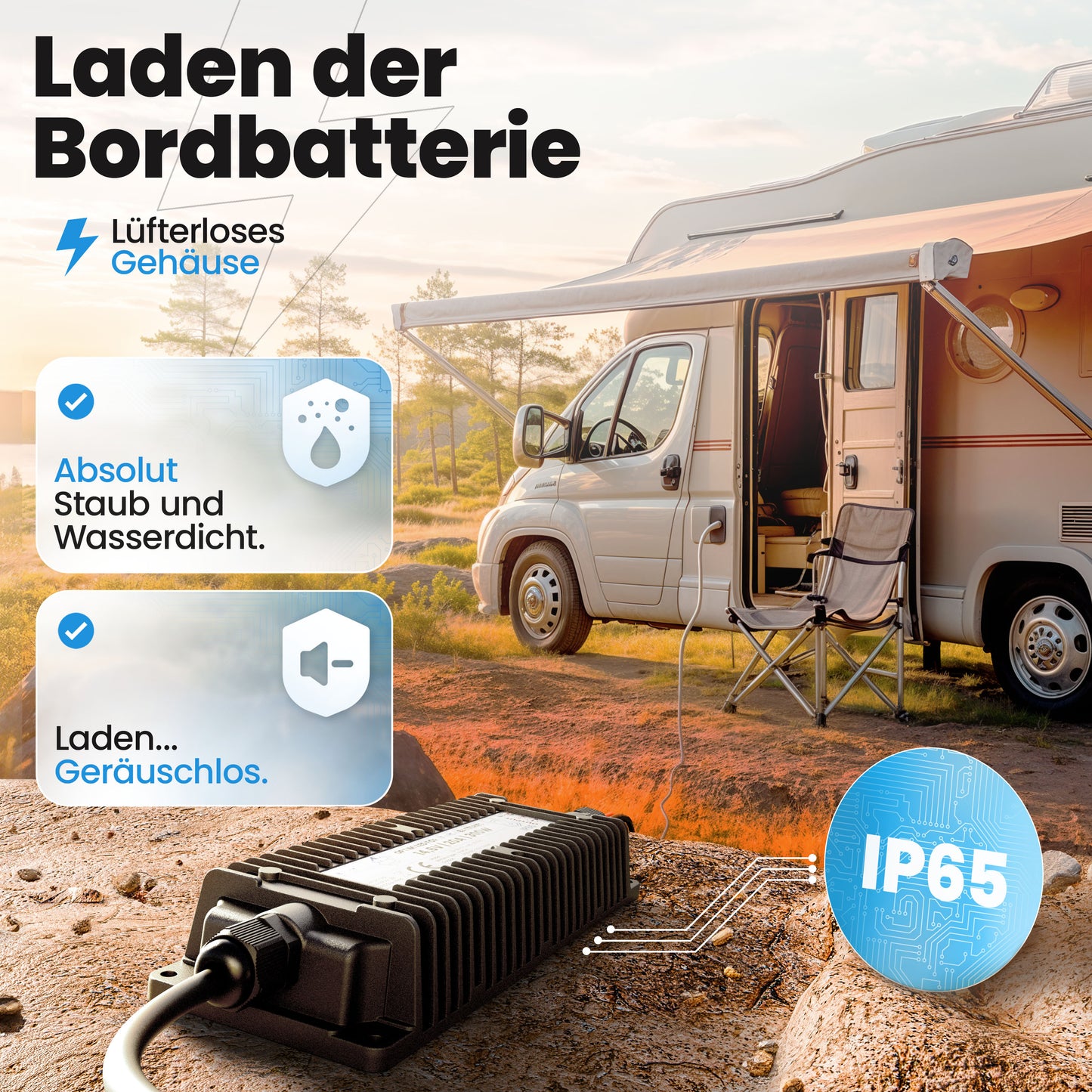 24V Batterie-Ladegerät LiFePO4 29,2V 10A 300W Ringanschluss